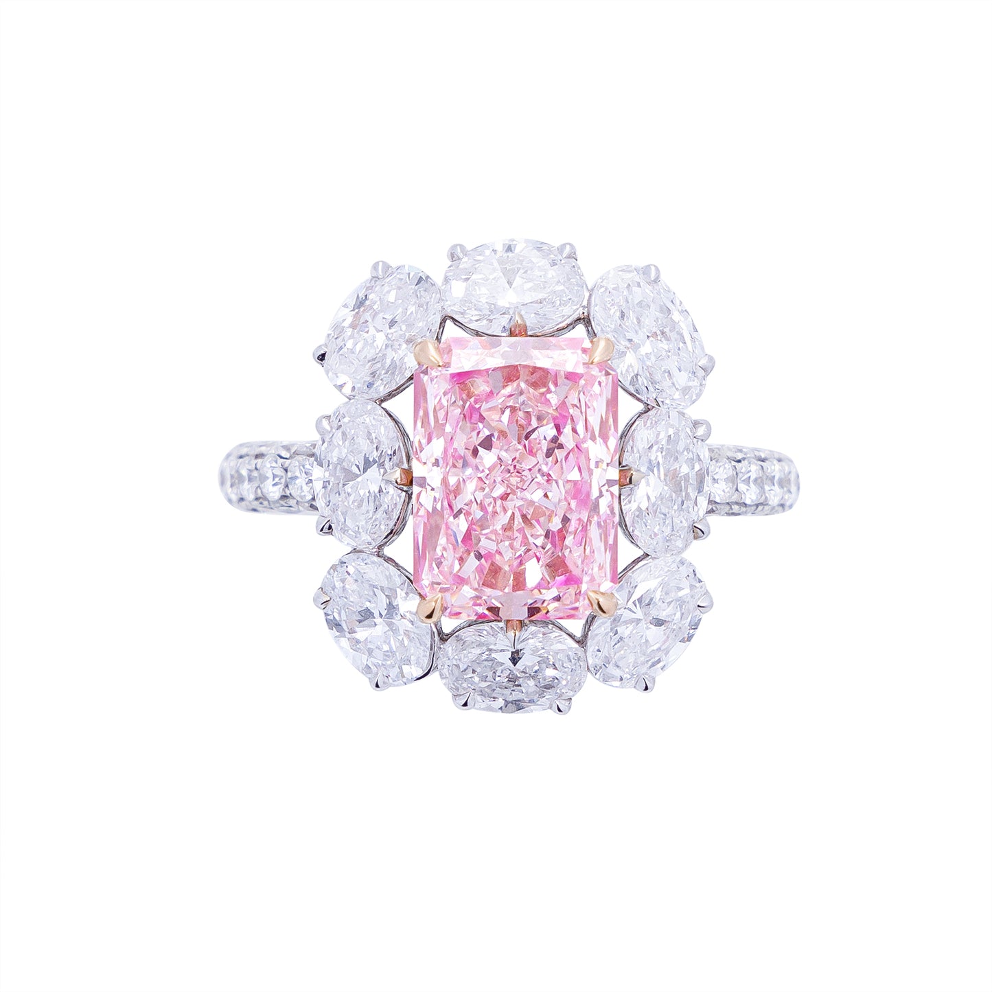 Stella - Radiant Cut Pink Diamond Ring, Rings