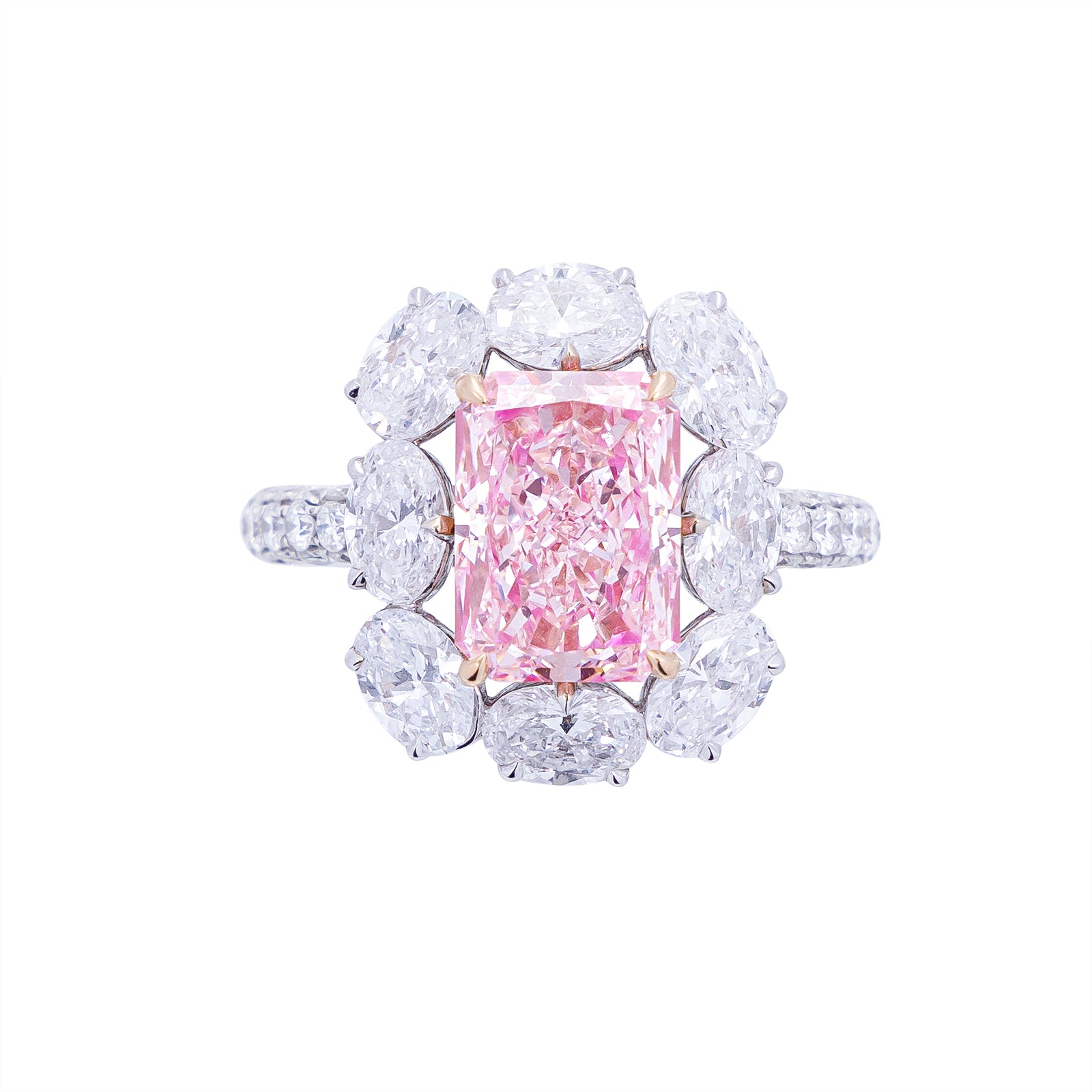 Stella - Radiant Cut Pink Diamond Ring, Rings