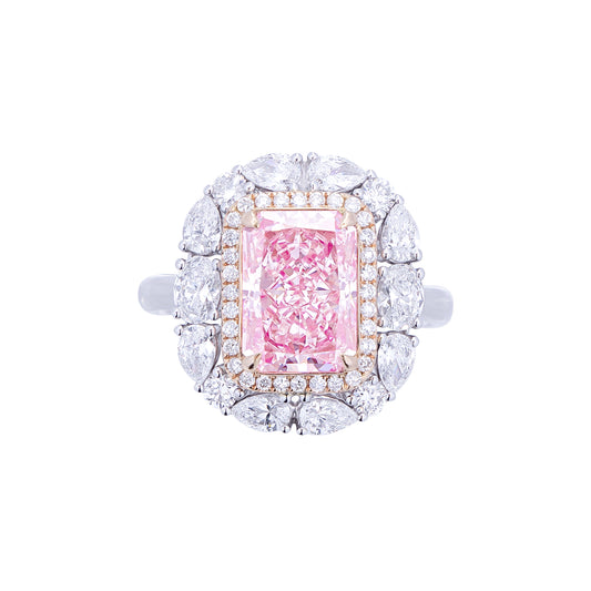 Savannah - Radiant Cut Pink Diamond Ring, Rings