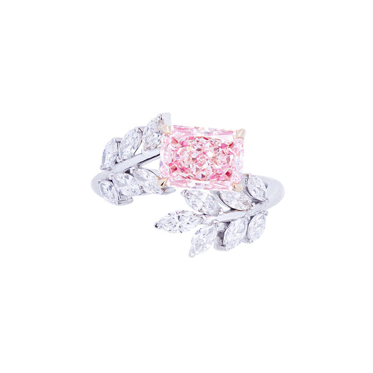 Margaret - Radiant Cut Pink Diamond Ring, Rings