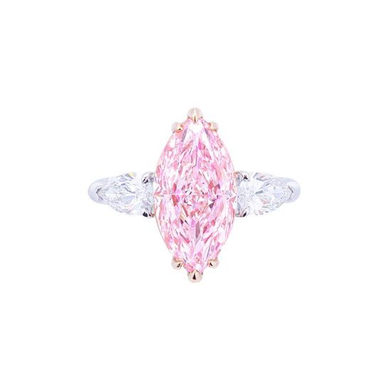 Alaia - Marquise Cut Pink Diamond Ring, Rings