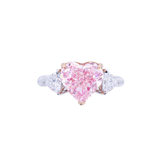 Aurora - Heart Cut Pink Diamond Ring, Rings