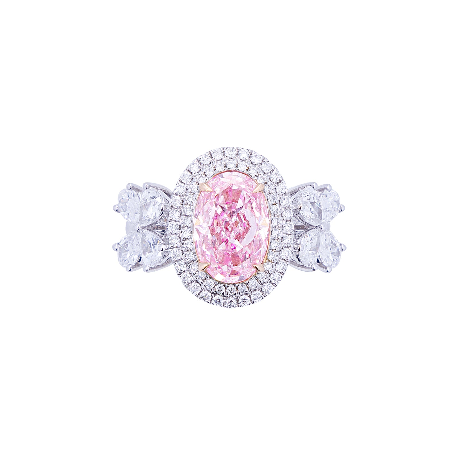 Gabriella - Oval Cut Pink Diamond Ring, Rings