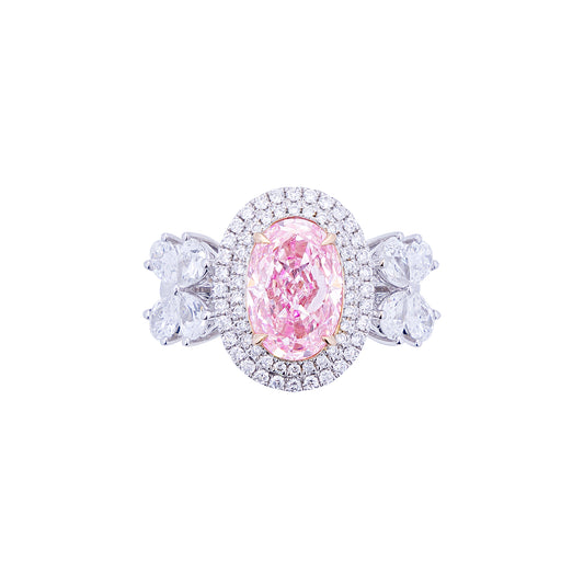 Gabriella - Oval Cut Pink Diamond Ring, Rings