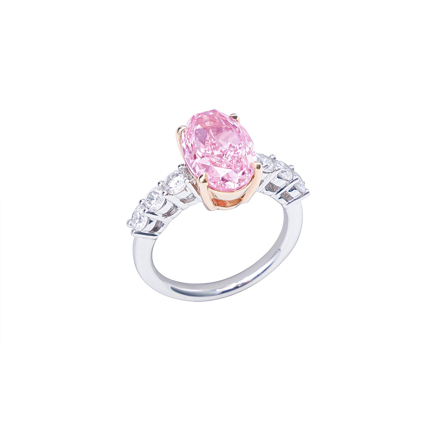 Elizabeth - Oval Cut Pink Diamond Ring, Rings