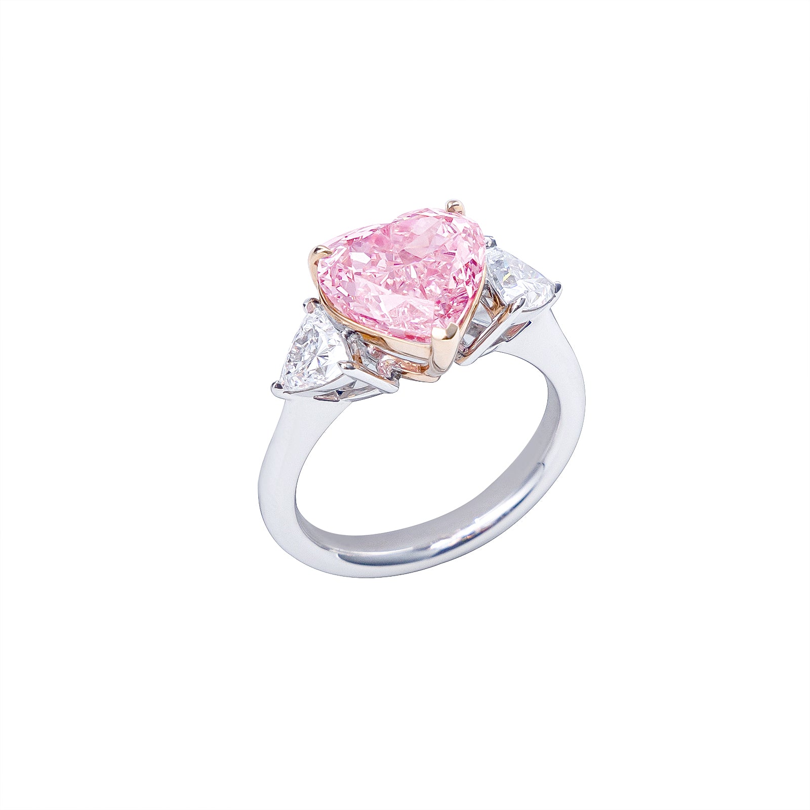 Aurora - Heart Cut Pink Diamond Ring, Rings