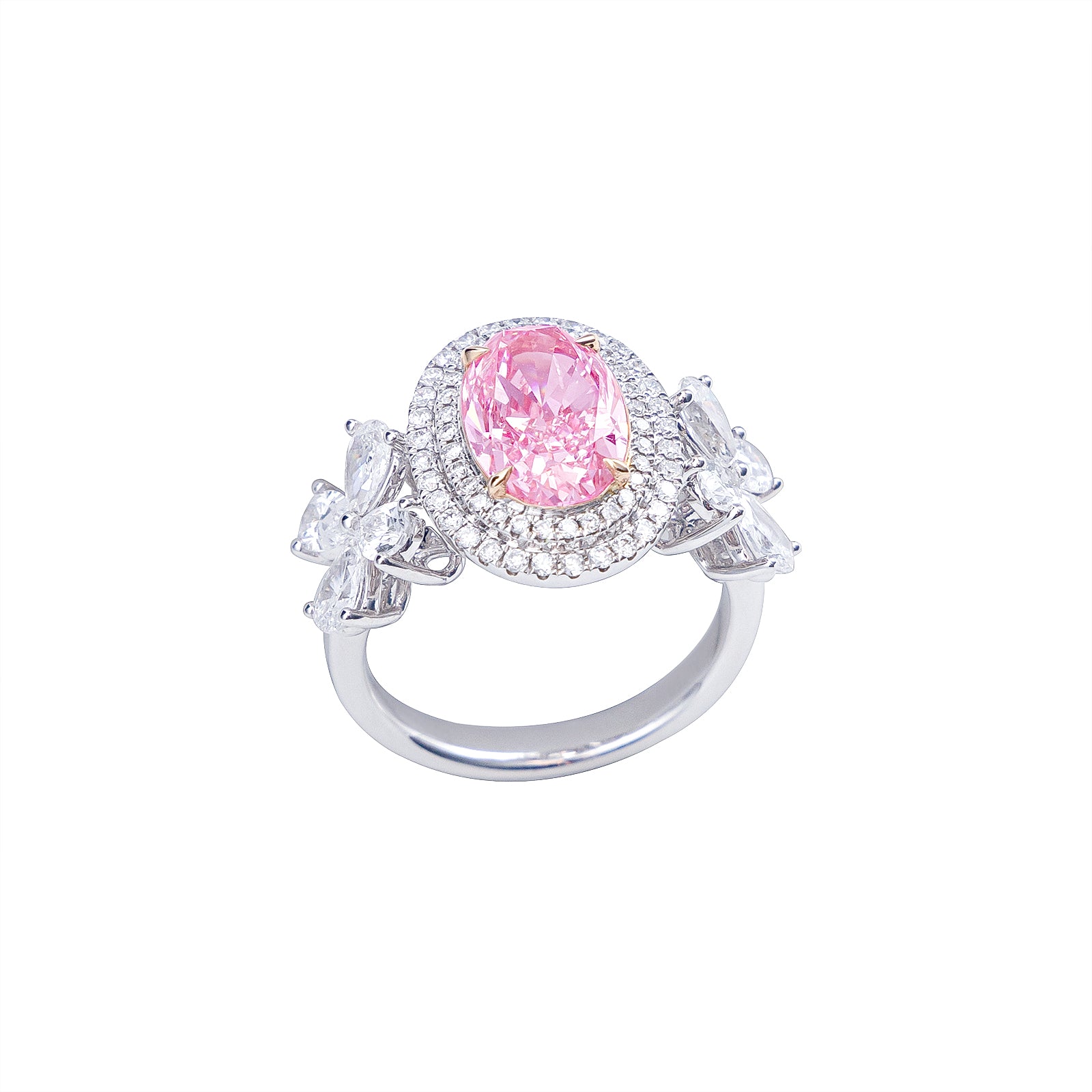 Gabriella - Oval Cut Pink Diamond Ring, Rings