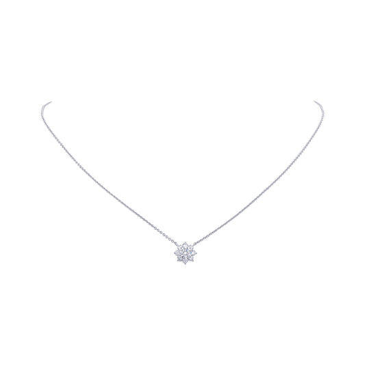 Radiant Snowflake Diamond Necklace, Necklaces