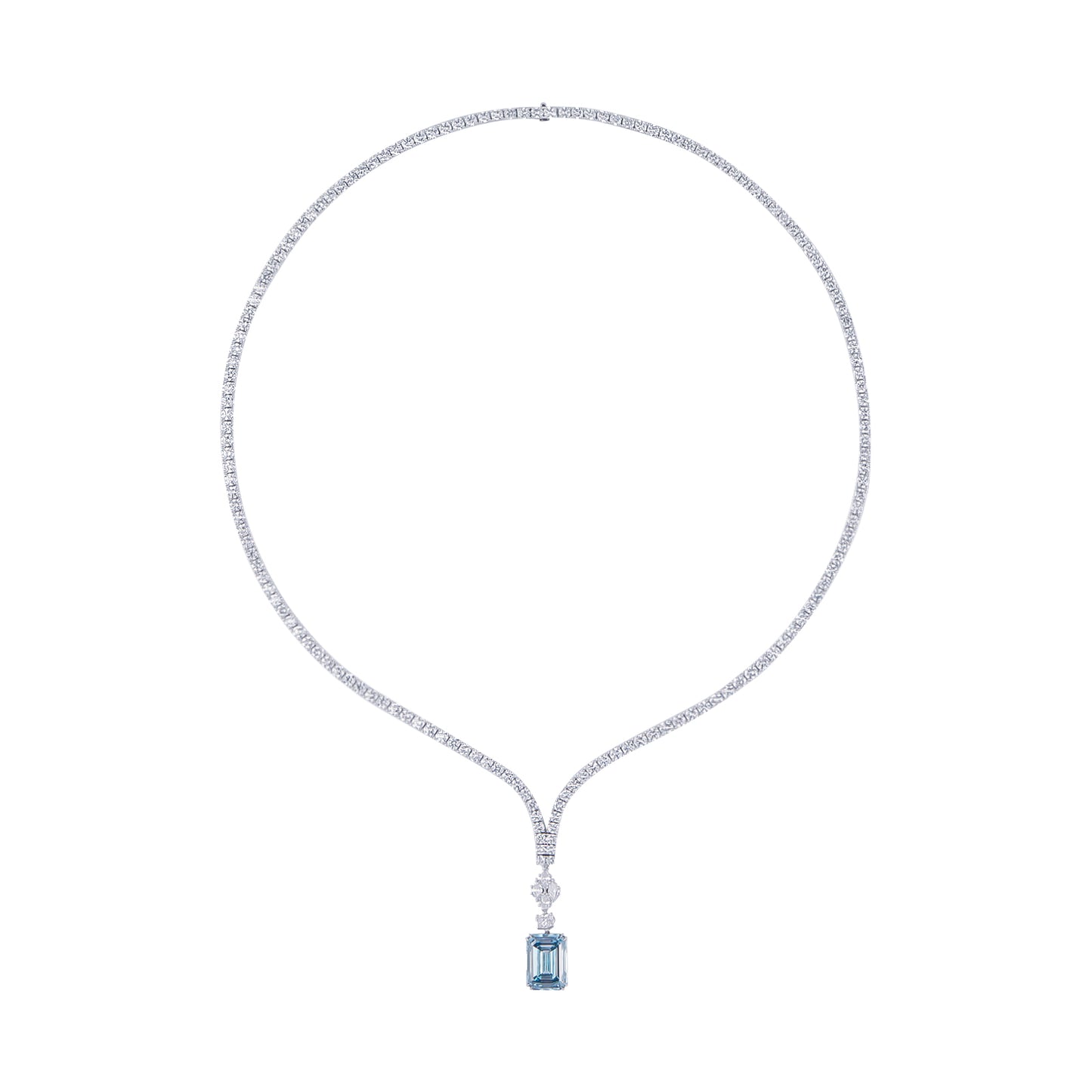 Azure Radiance Diamond Necklace, Necklaces