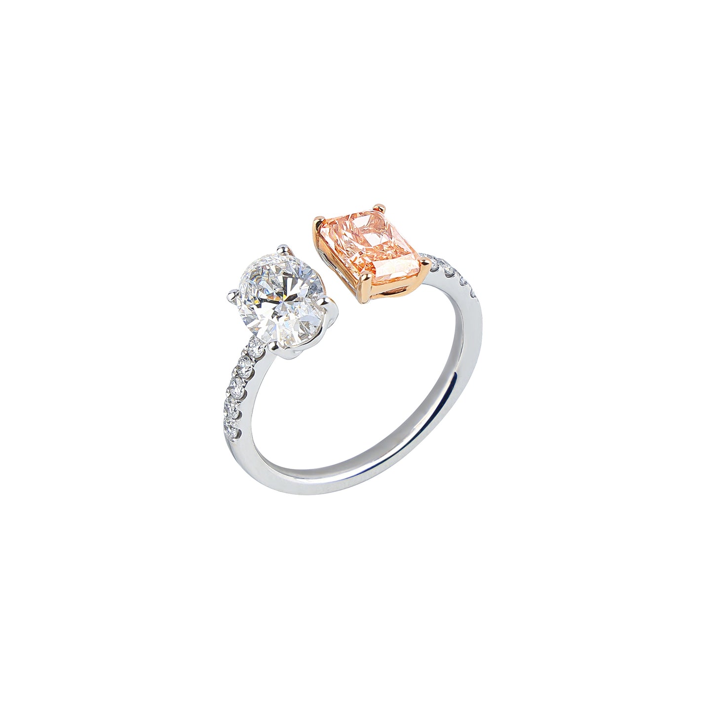 Cora - Toi et Moi Pink Diamond Ring, Rings
