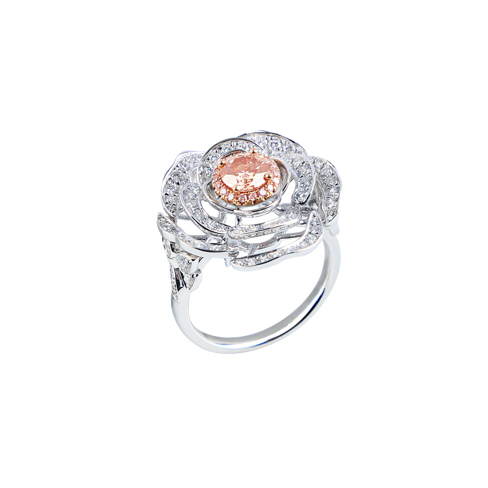 Melody - Round Cut Pink Diamond Ring, Rings