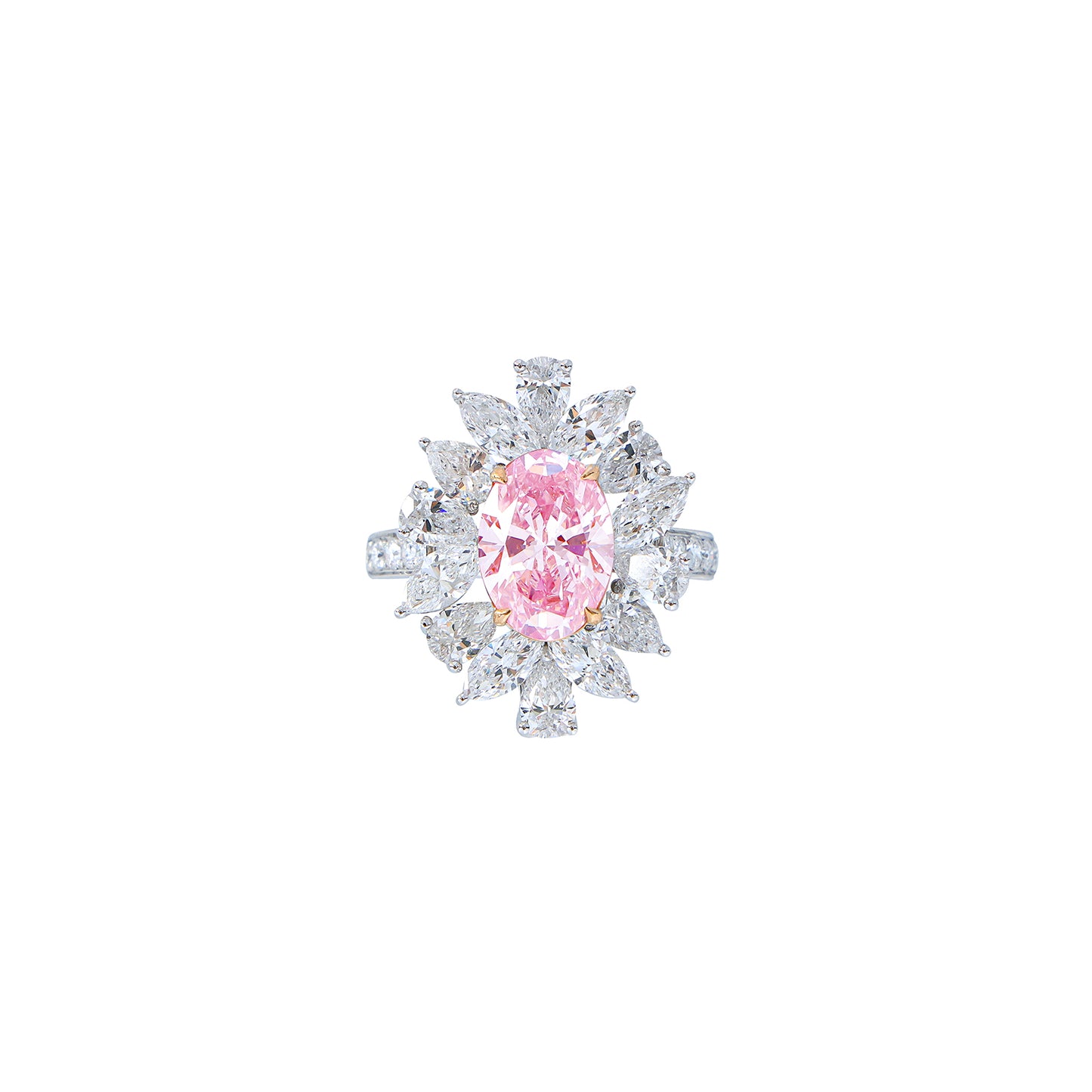 Liliana - Oval Cut Pink Diamond Ring, Rings