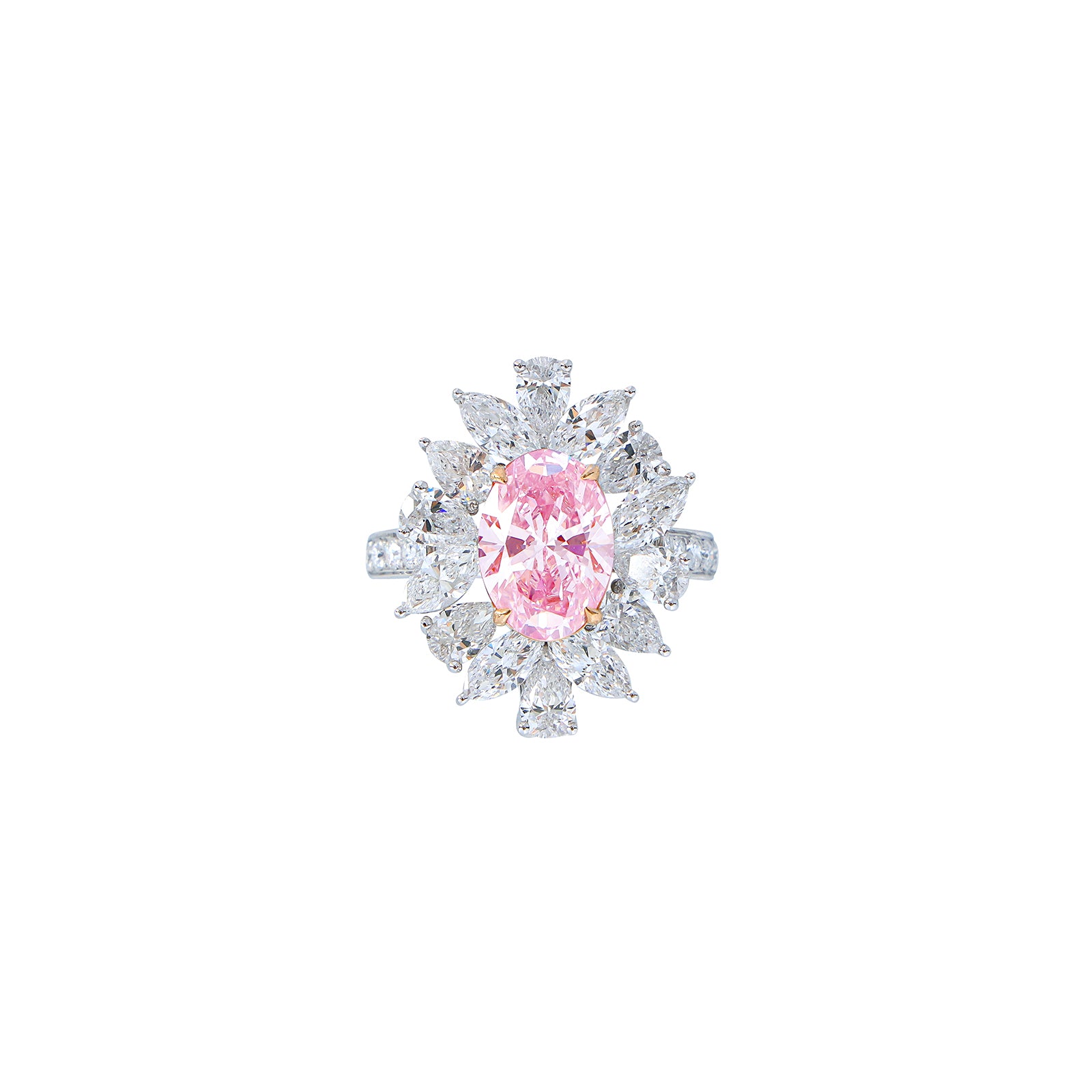 Liliana - Oval Cut Pink Diamond Ring, Rings