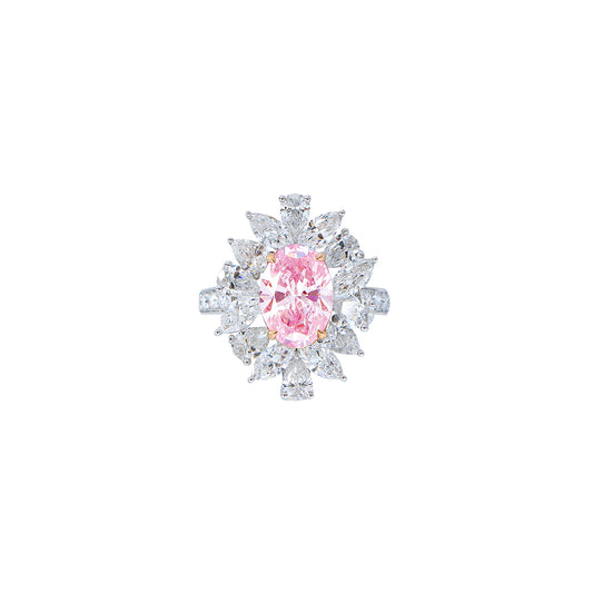 Liliana - Oval Cut Pink Diamond Ring, Rings