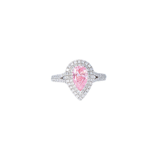 Anna - Pear Cut Pink Diamond Ring, Rings