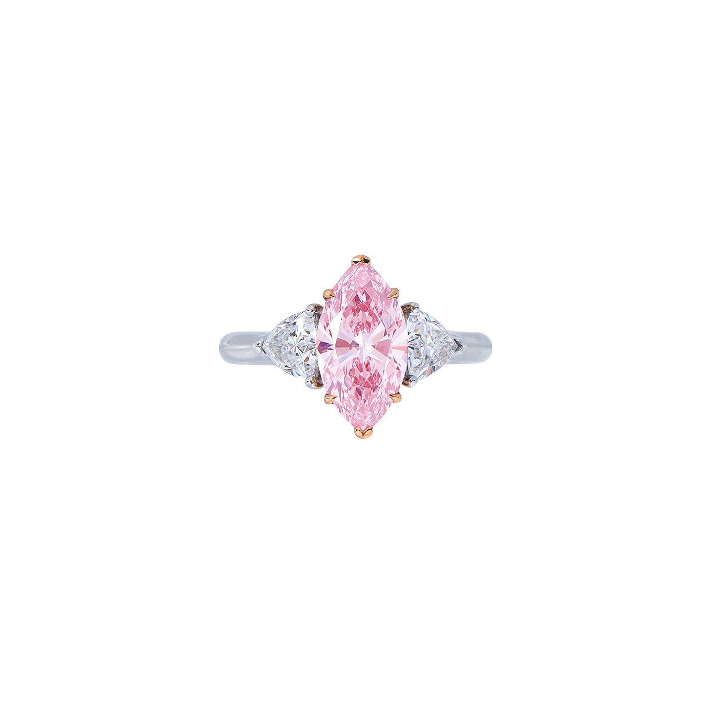 Aubrey - Marquise Cut Pink Diamond Ring, Rings
