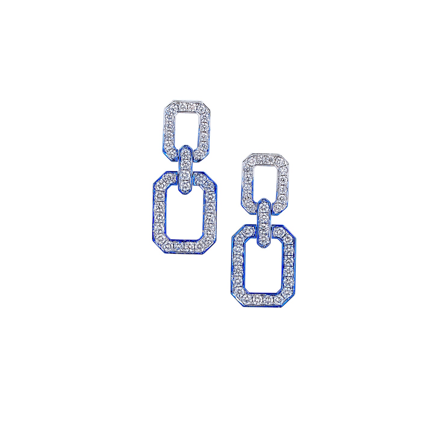 Linked Radiance Diamond Earrings, Earrings