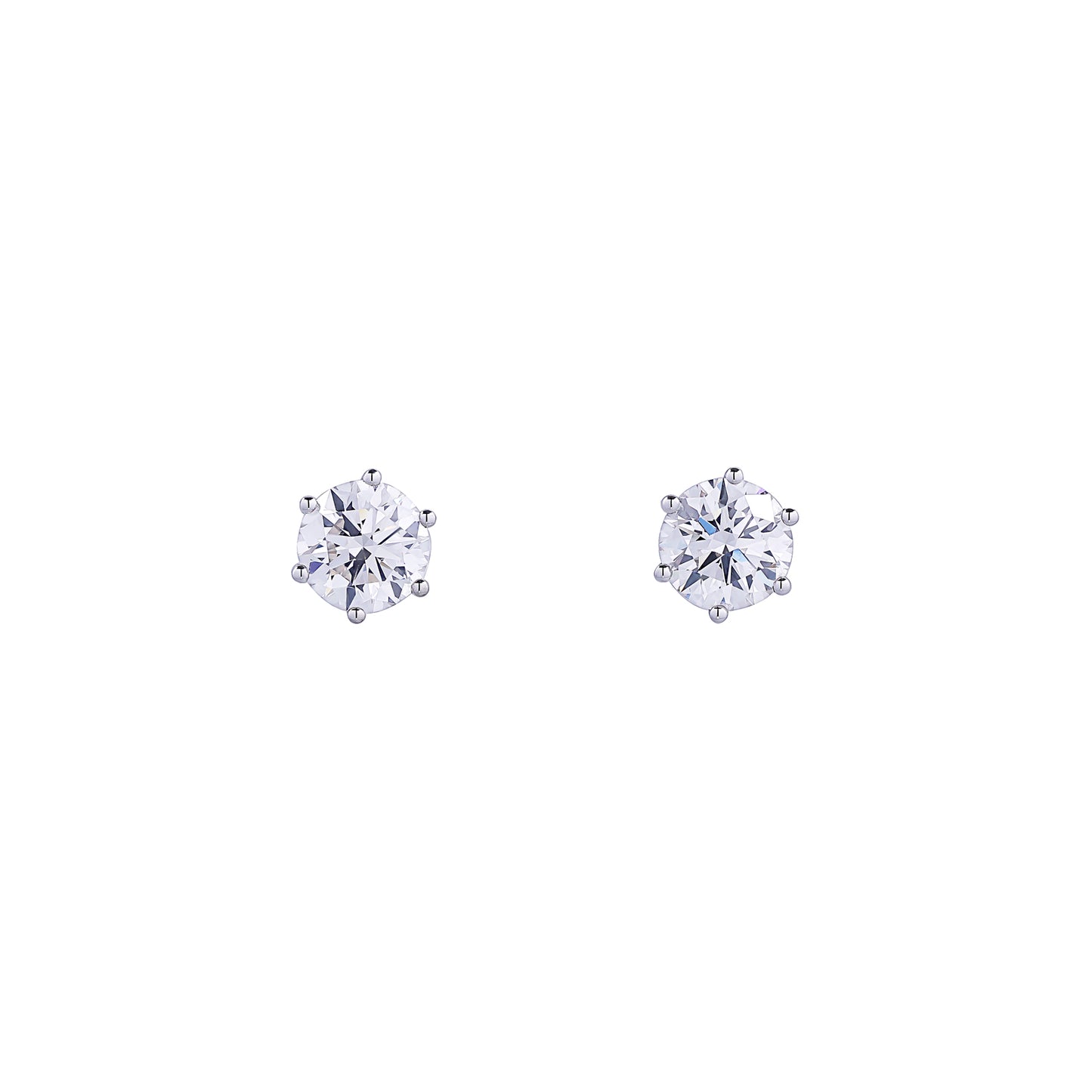 Classic Solitaire Stud Earrings, Earrings