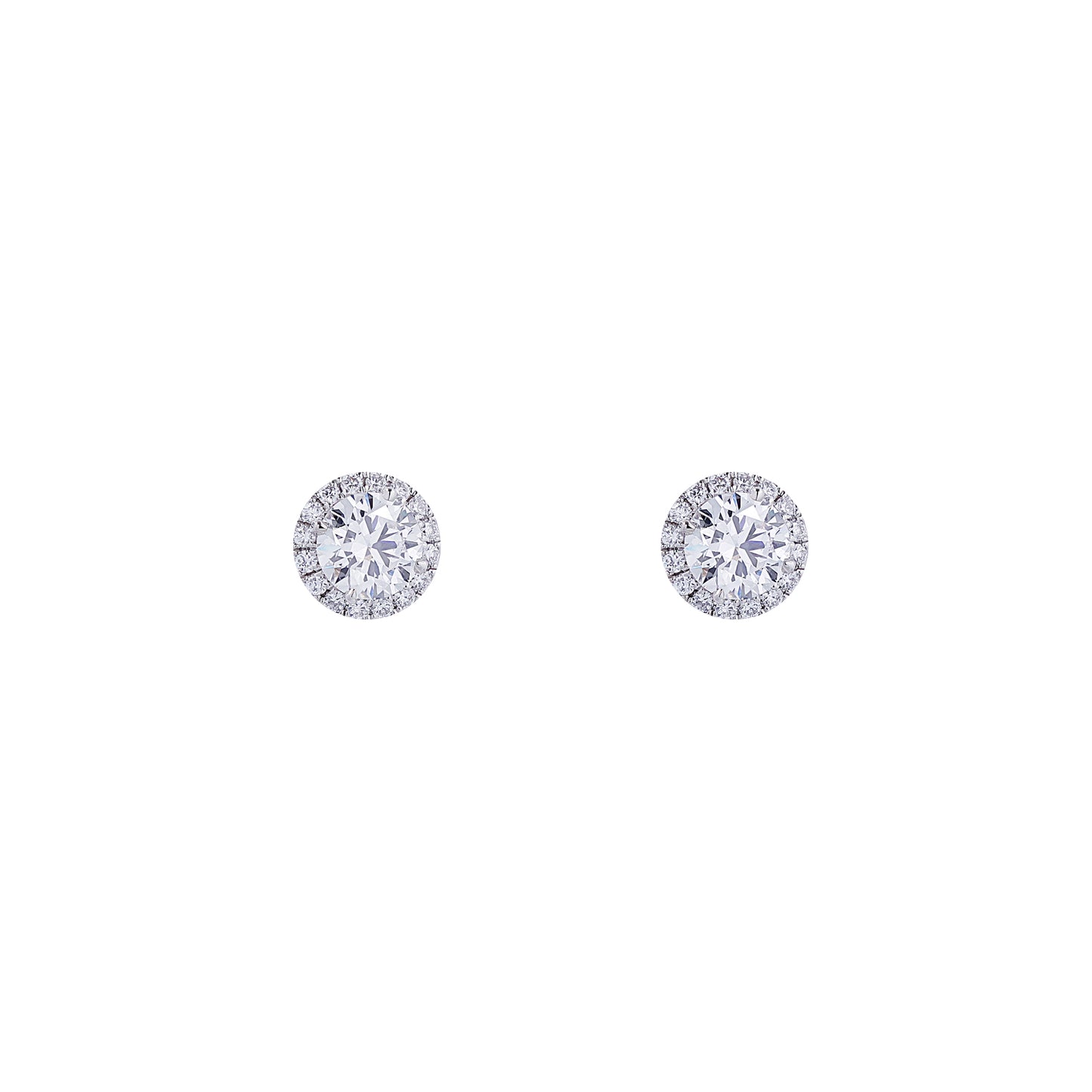 Halo Radiance Diamond Earrings, Earrings