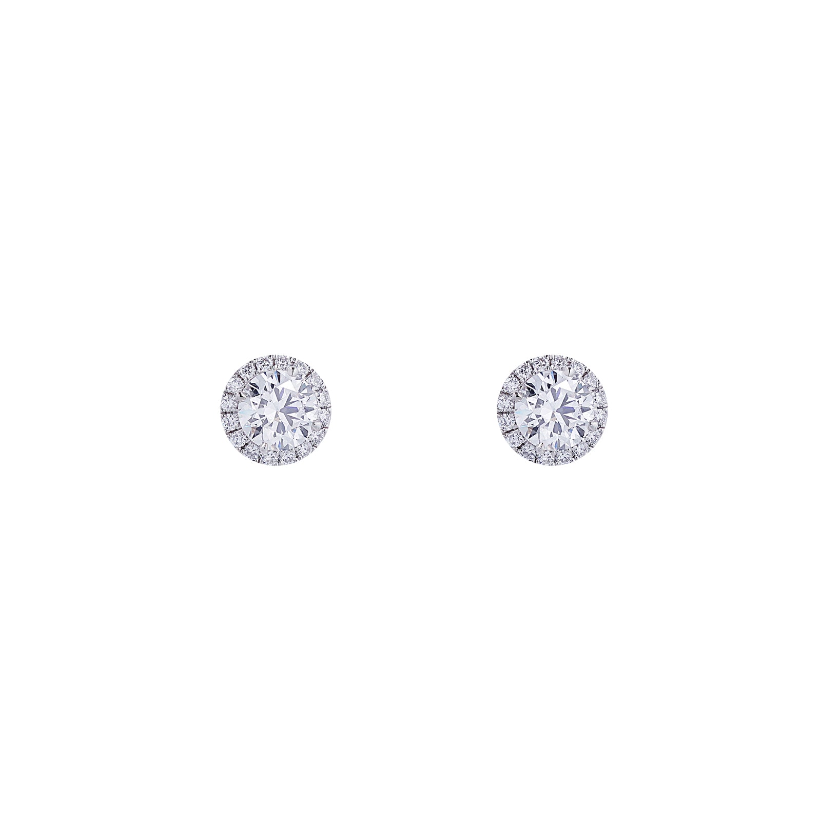 Halo Radiance Diamond Earrings, Earrings