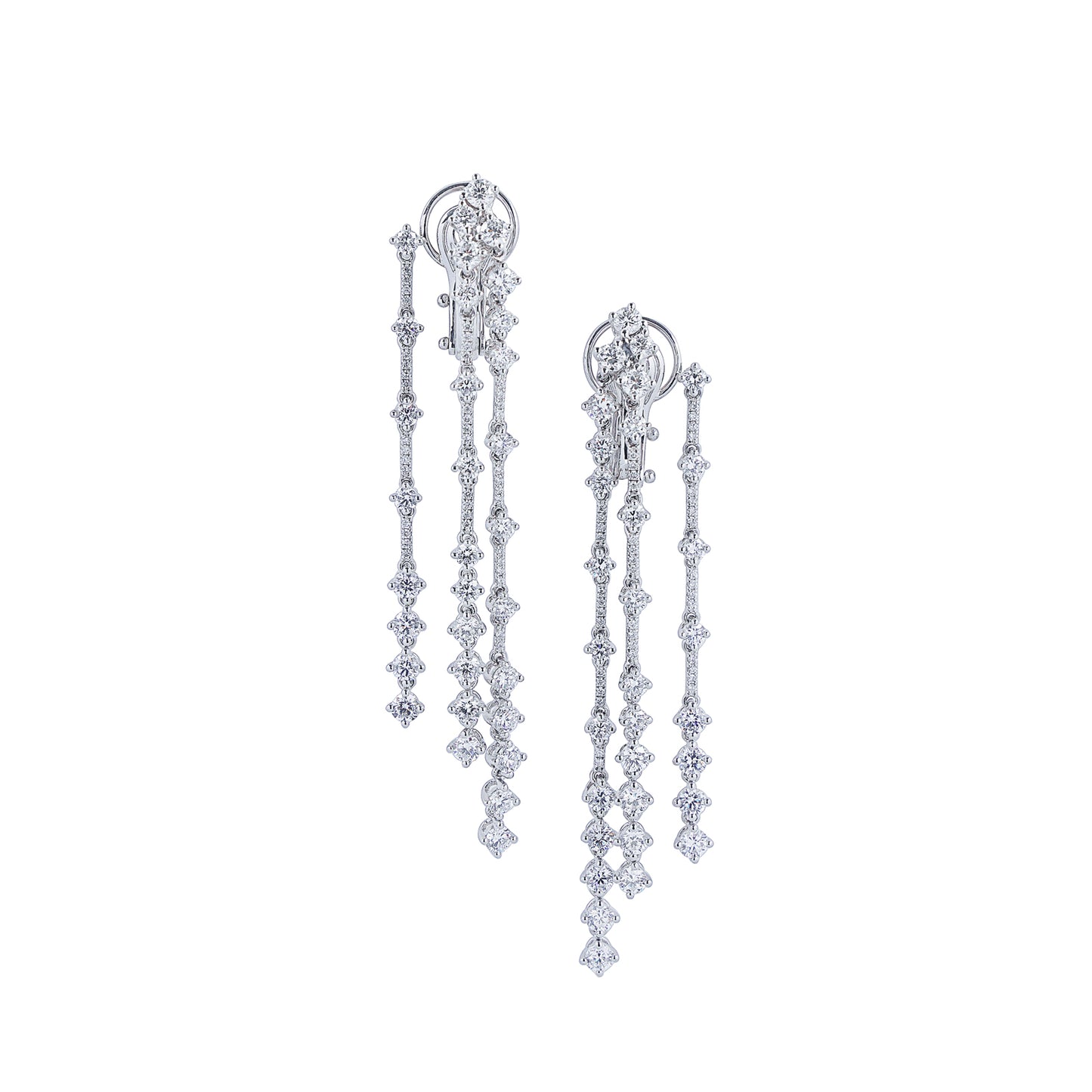 Cascading Radiance Diamond Earrings, Earrings