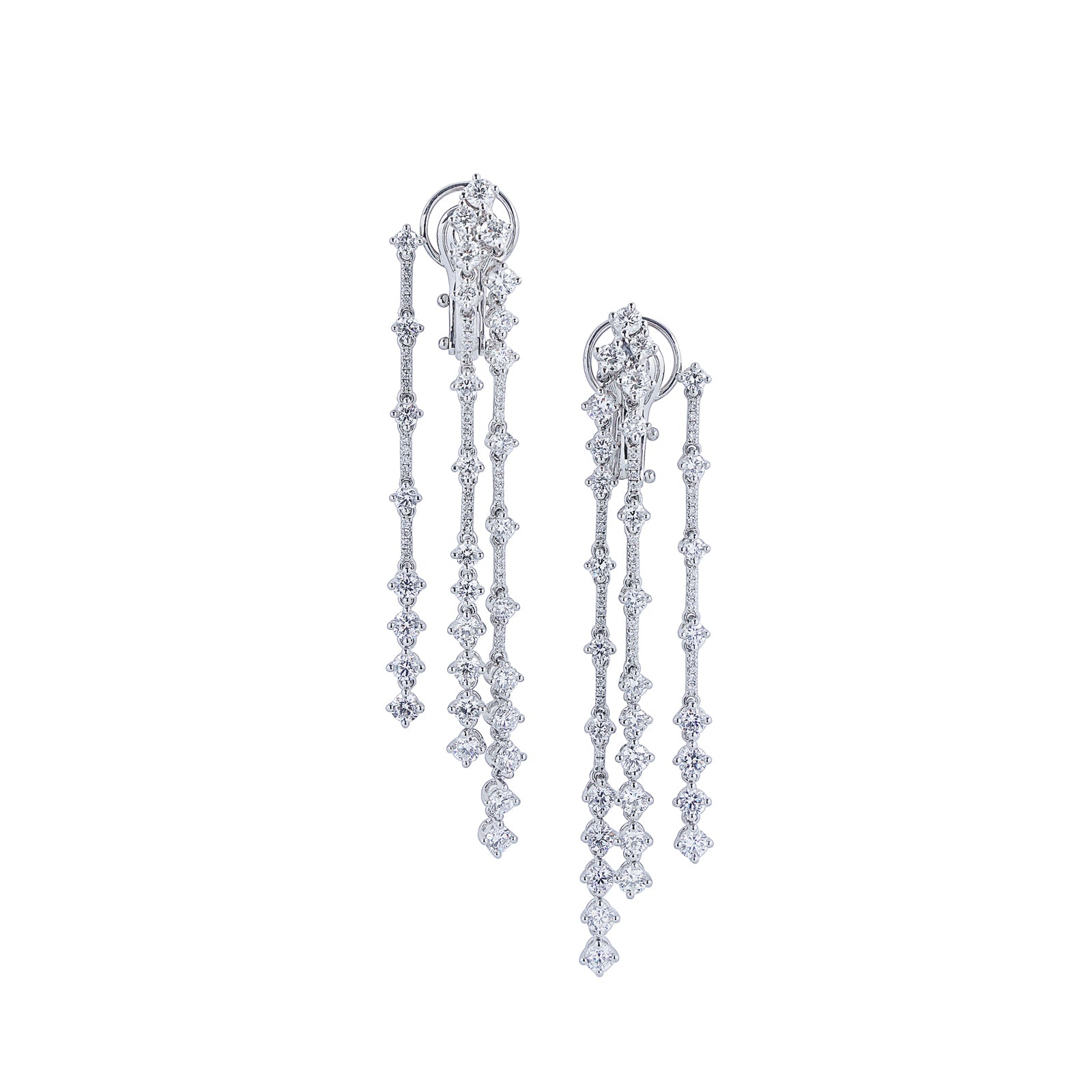 Cascading Radiance Diamond Earrings, Earrings