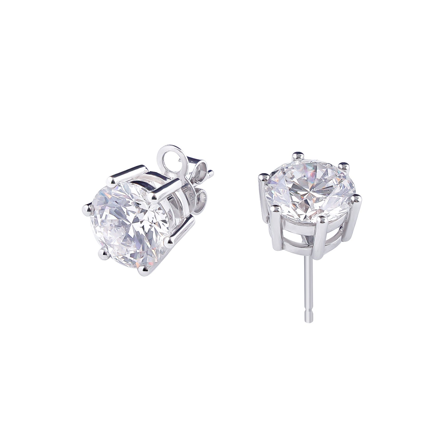 Classic Solitaire Stud Earrings, Earrings