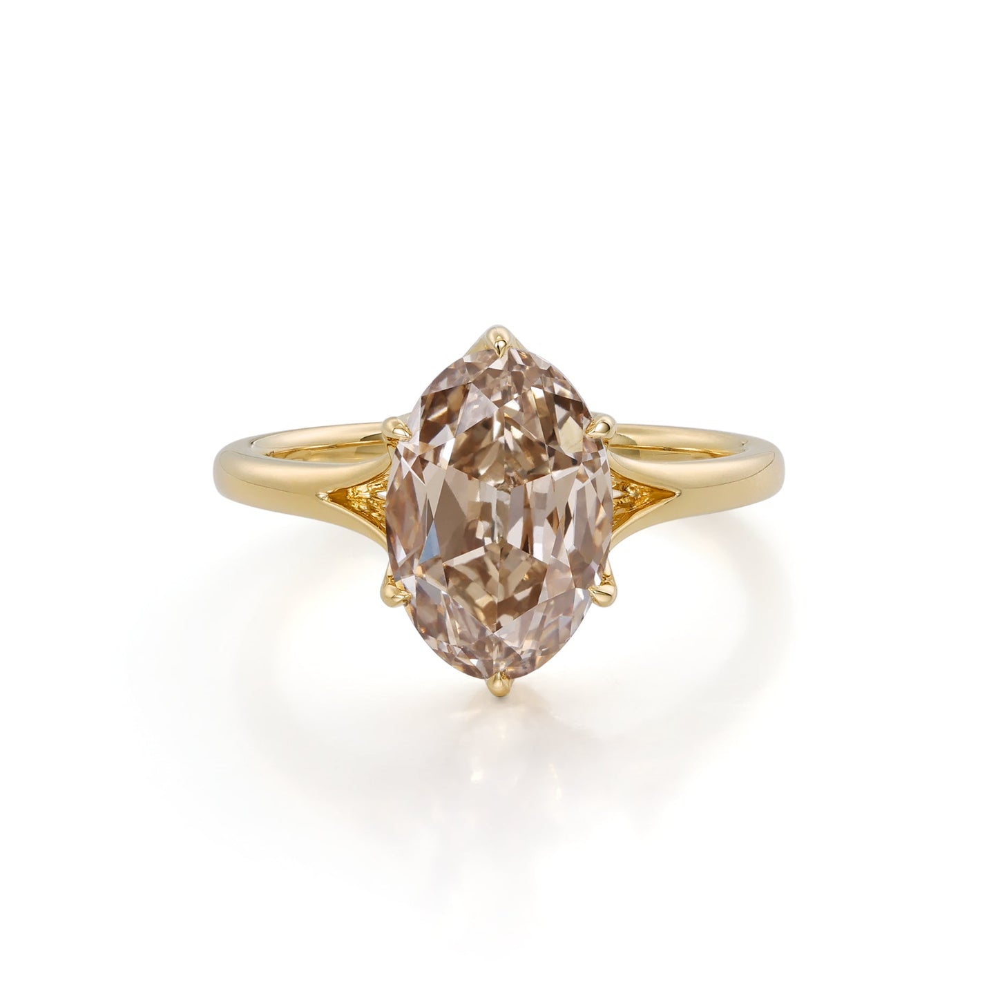 Custom Order Final Payment - Oval Cut Lab Champagne Diamond Ring