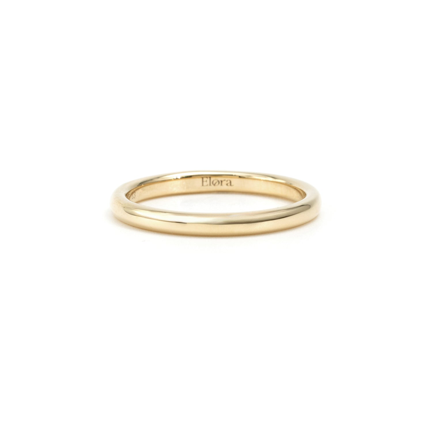 Front view Classic Ella 14K/18K Gold Stacking Band Engagement Ring