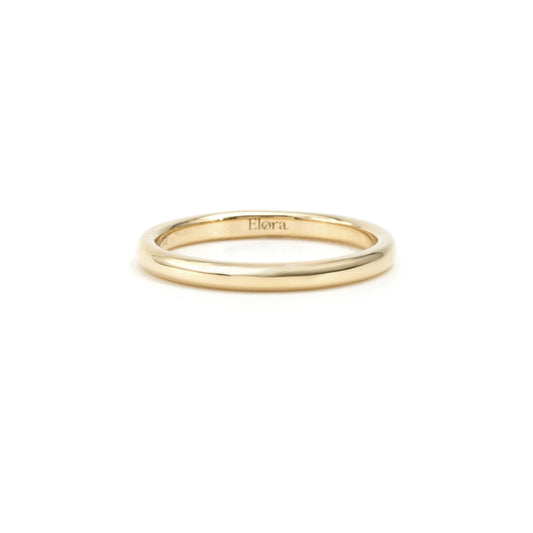 Front view Classic Ella 14K/18K Gold Stacking Band Engagement Ring