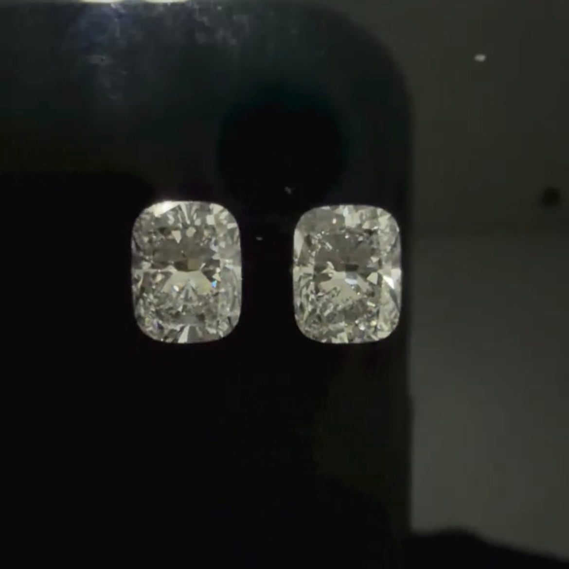Custom Order Deposit- Cushion Cut Lab Diamond Earrings