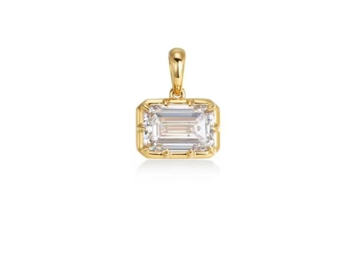 Custom Order - Champagne Old Mine Cushion Lab Grown Diamond Pendant