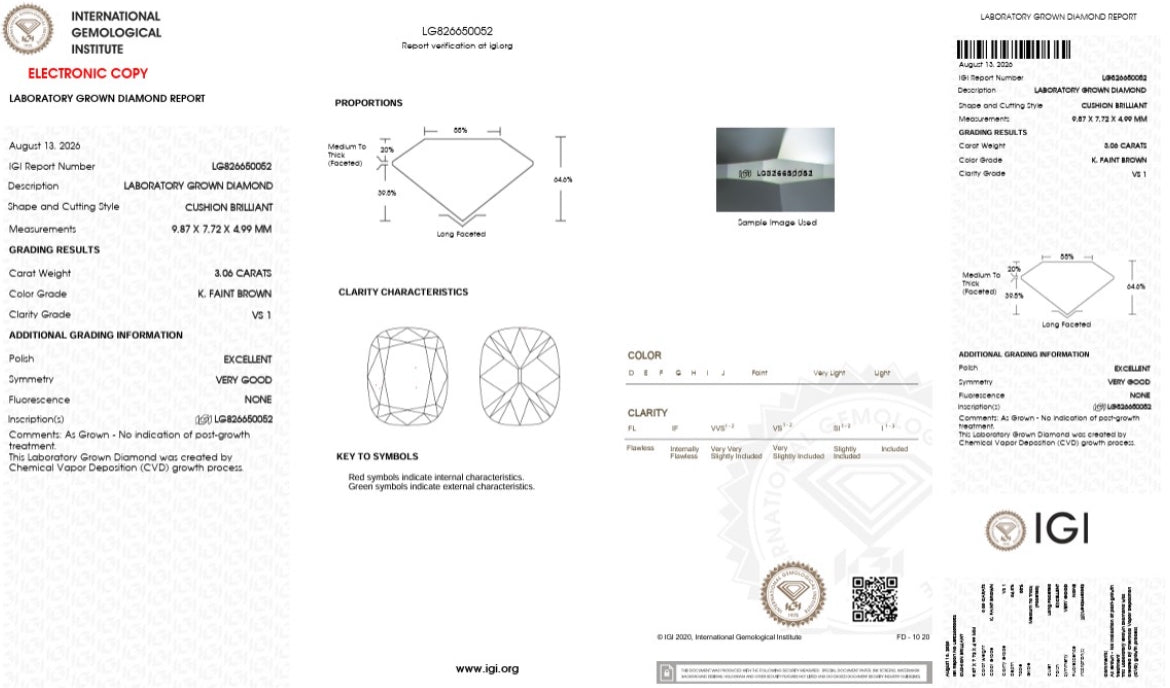 Custom Order Deposit - 3ct Alice-Lab Champagne Champagne Diamond Ring