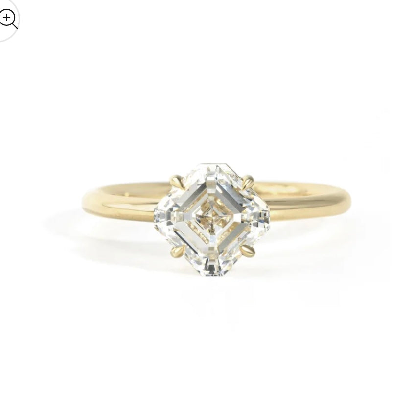 Custom Order Deposit - 2ct Asscher Cut Lab Diamond Ring