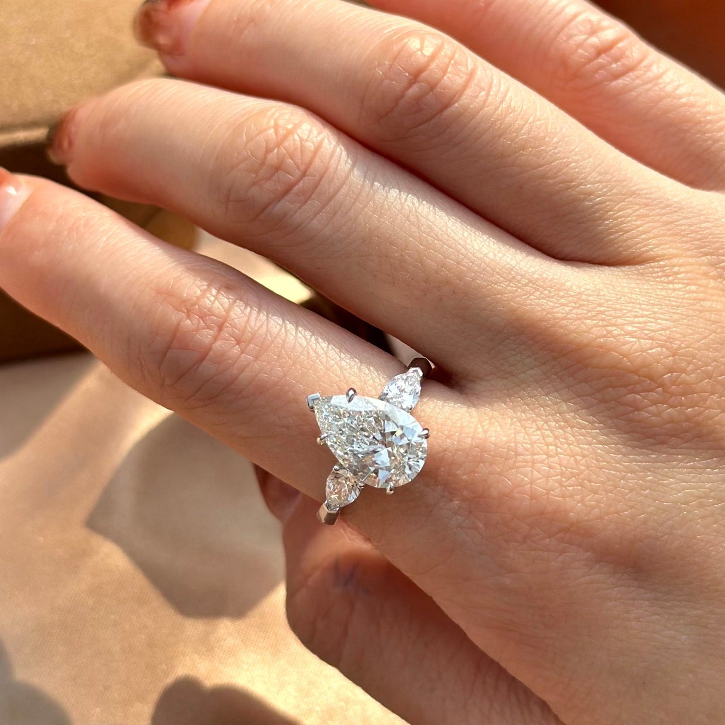 Gracie-Pear Cut Lab Grown Diamond Ring