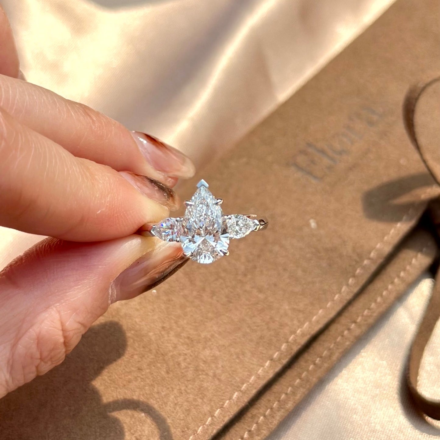 Gracie-Pear Cut Lab Grown Diamond Ring