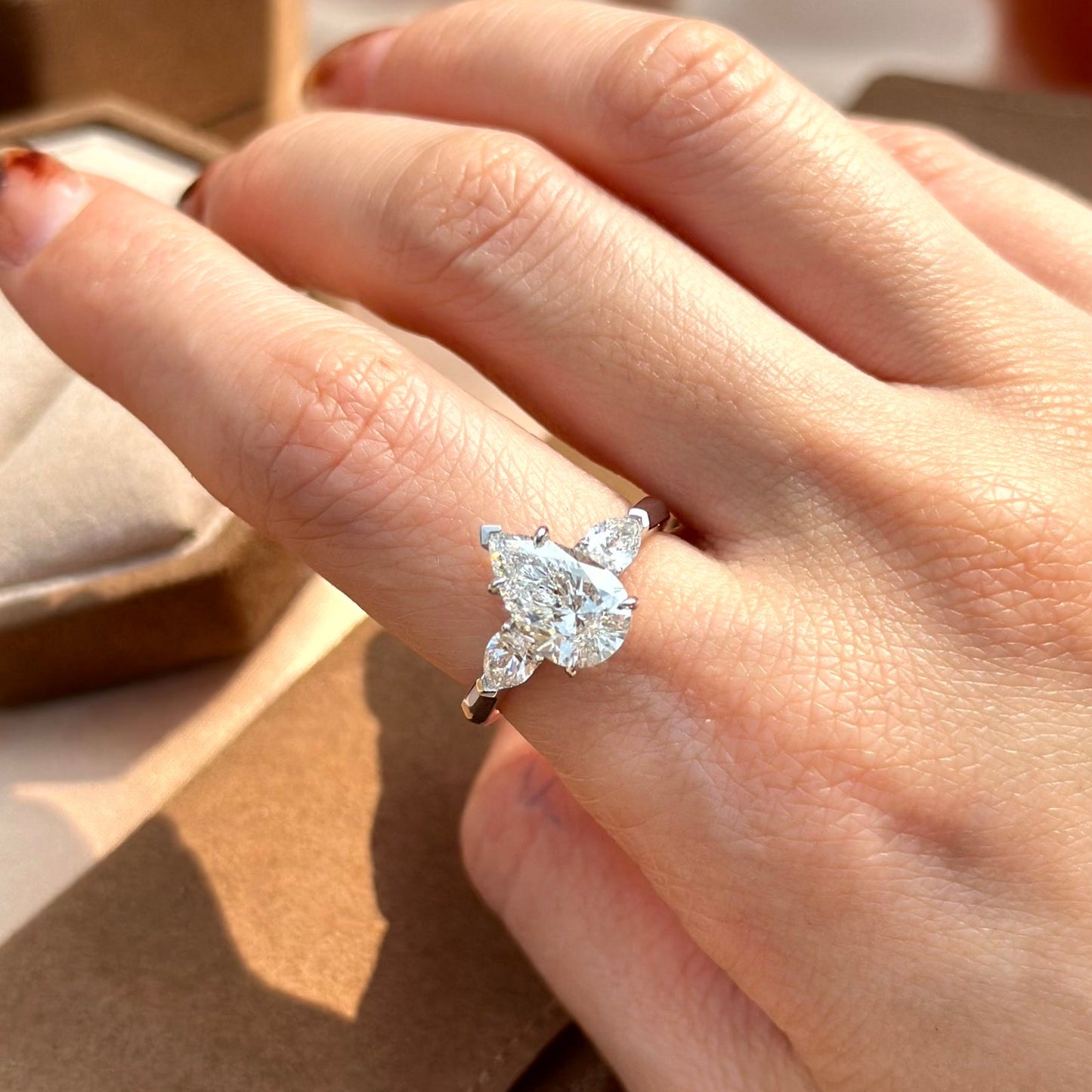 Gracie-Pear Cut Lab Grown Diamond Ring