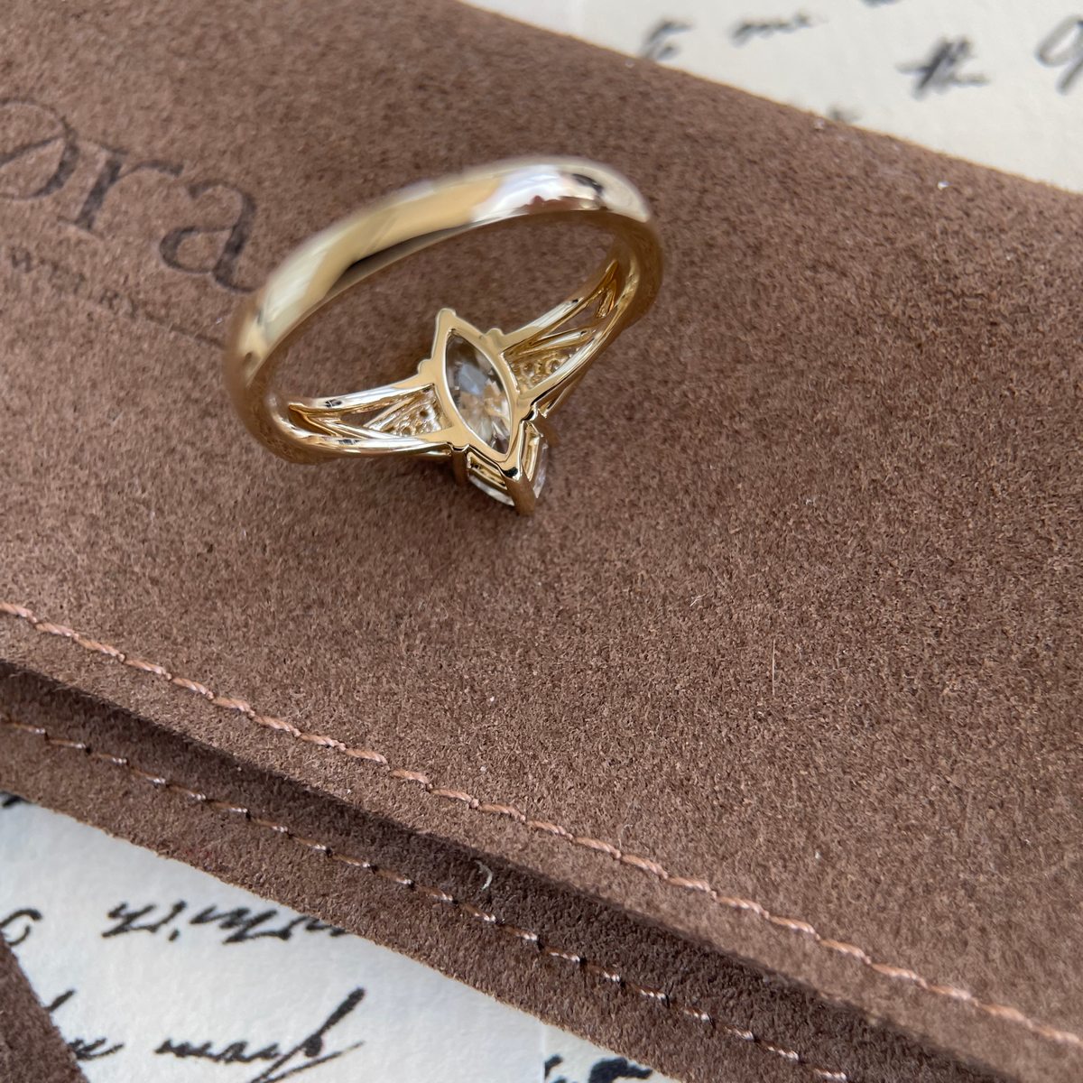 Leda-Marquise Cut Lab Grown Diamond Ring