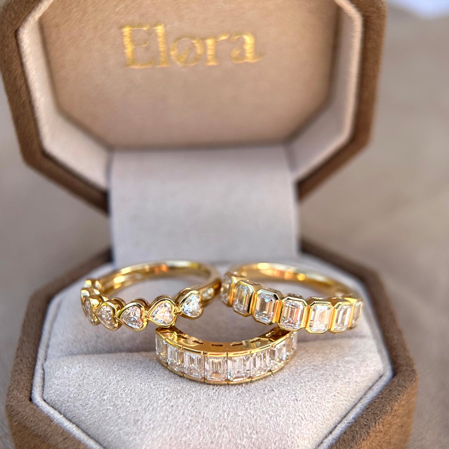 Hope-Heart Cut Diamond Eternity Band