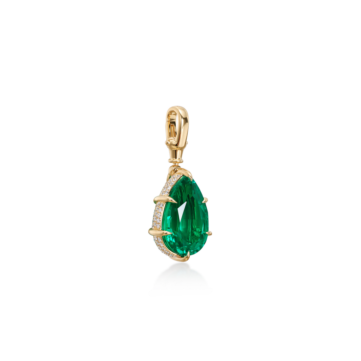 Roségold-Lünette Birnendiamant-Anhänger-Halskette