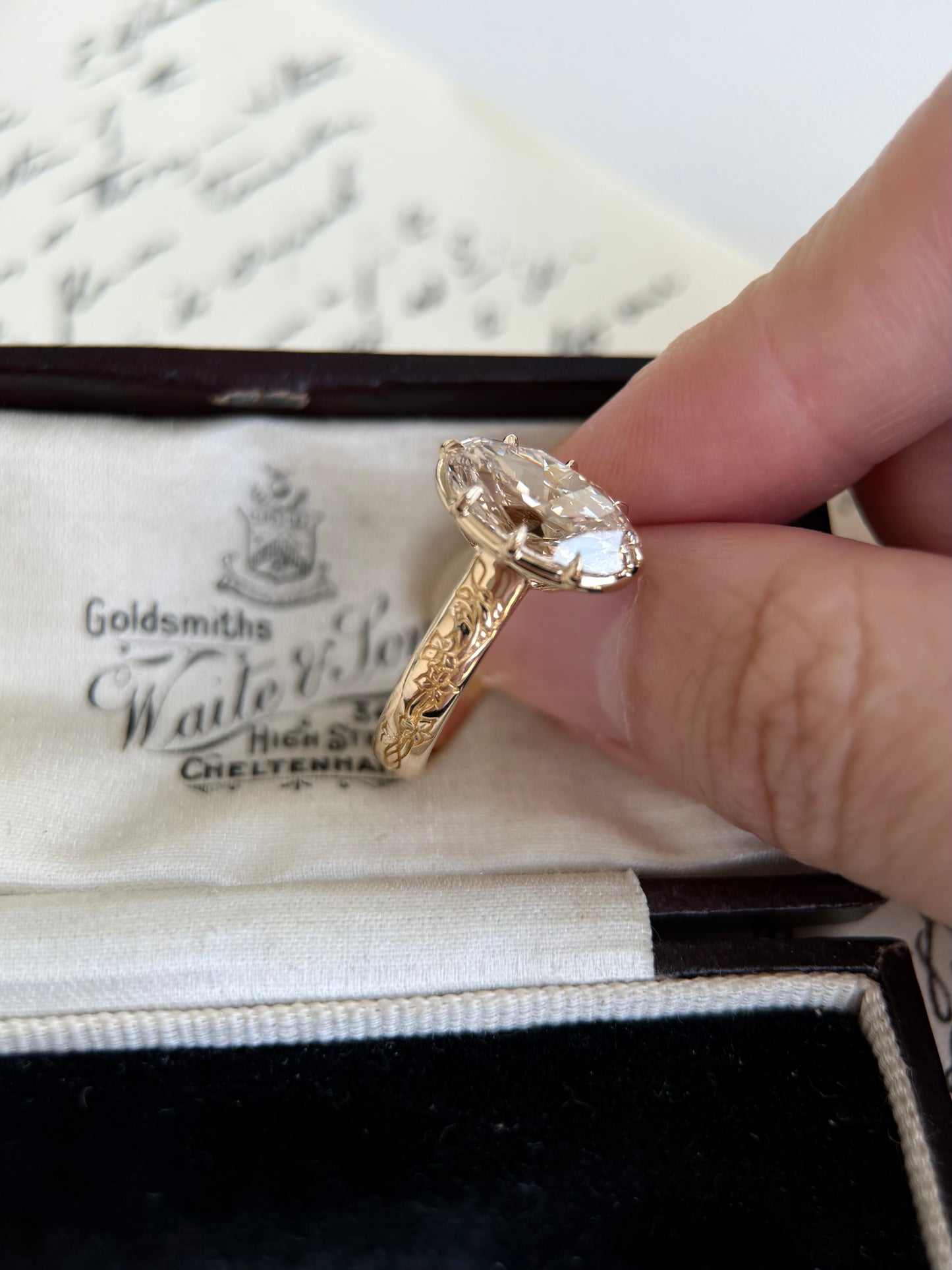 Custom Order Final Payment- 3ct Champagne Oval Cut Lab Grown Diamond Ring