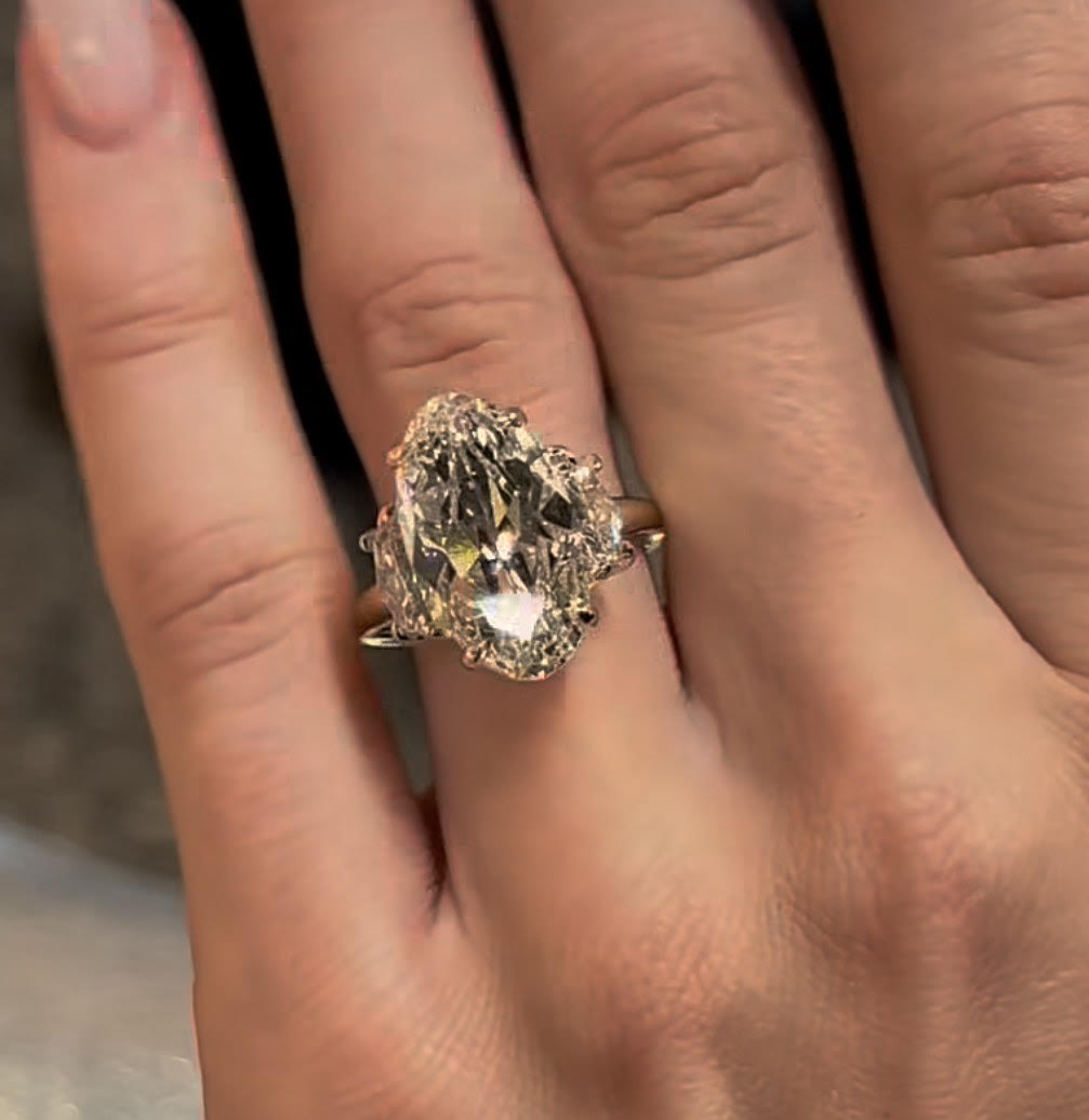 Custom Order Deposit - 5ct Champagne Moval Cut Lab Grown Diamond Ring