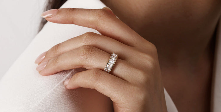 Emerald Cut Wedding Band