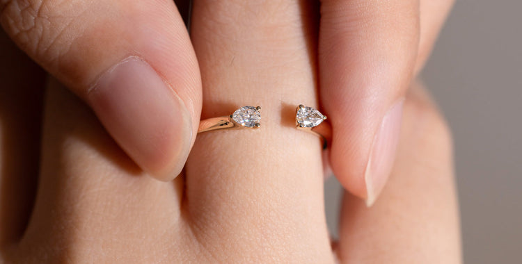 Pear Cut Wedding Band