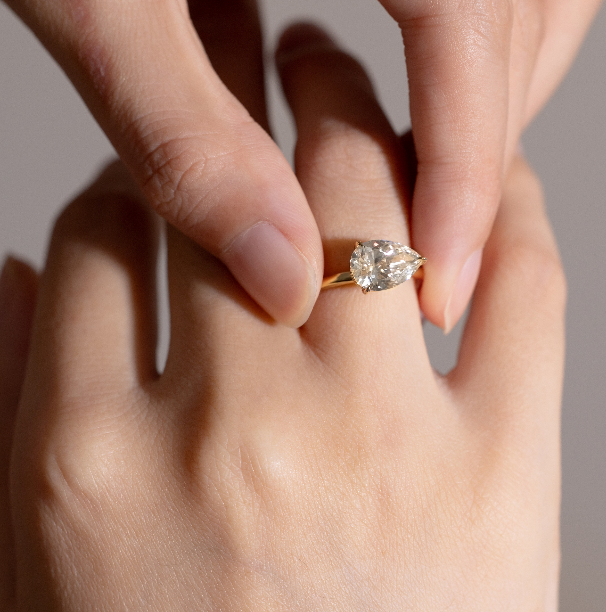 Felicity-Pear Cut Lab Grown Diamond Ring