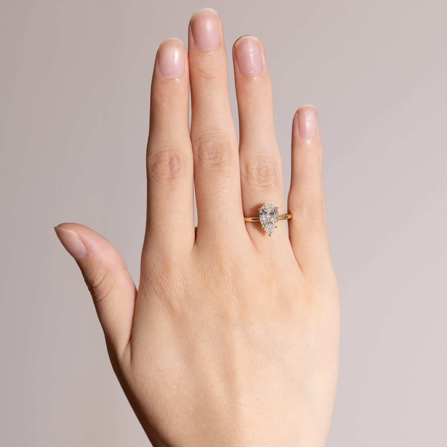 Hannah-Pear Cut Lab Grown Diamond Ring