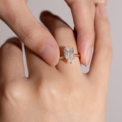 Hannah-Pear Cut Lab Grown Diamond Ring