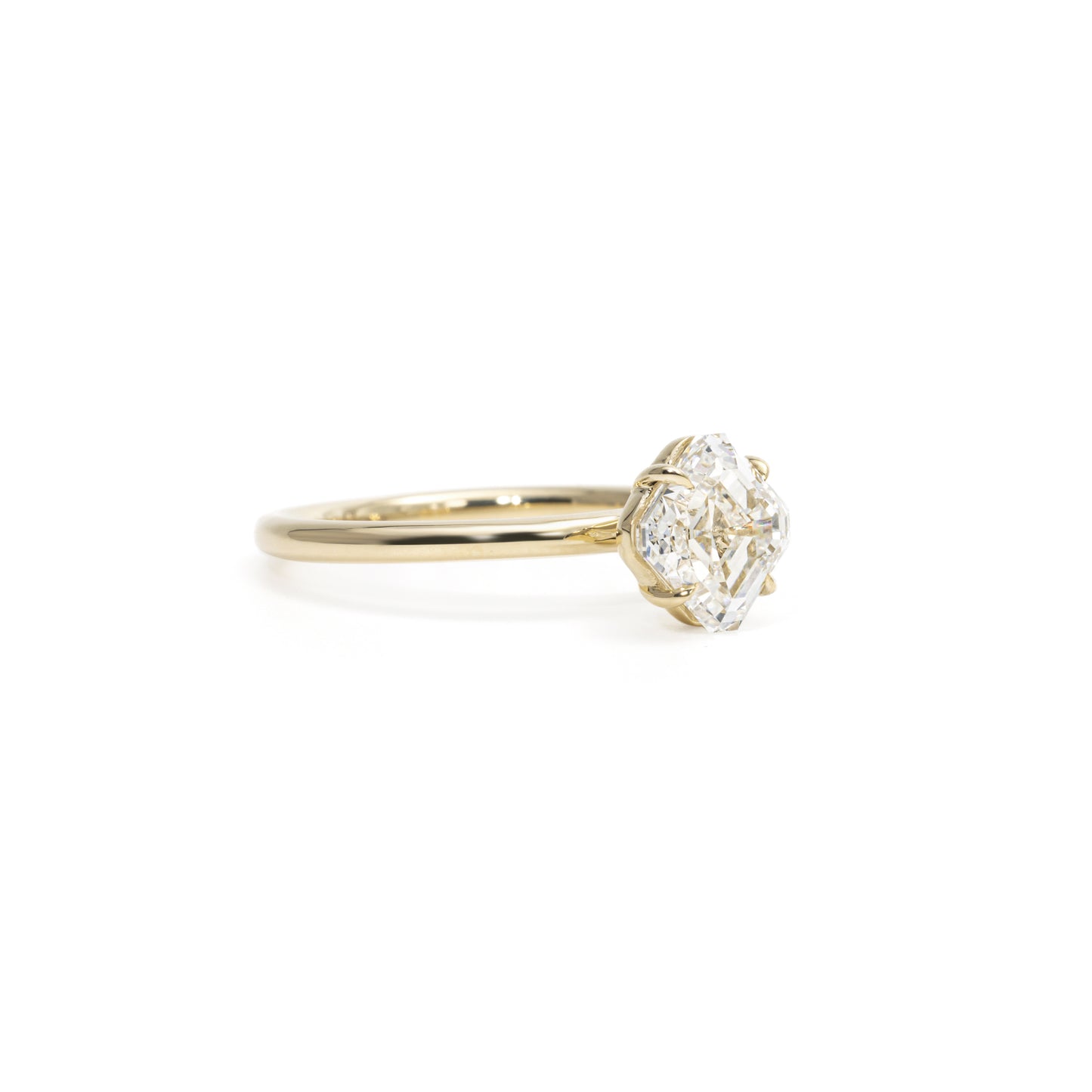 Bonni-Asscher Cut Lab Grown Diamond Ring