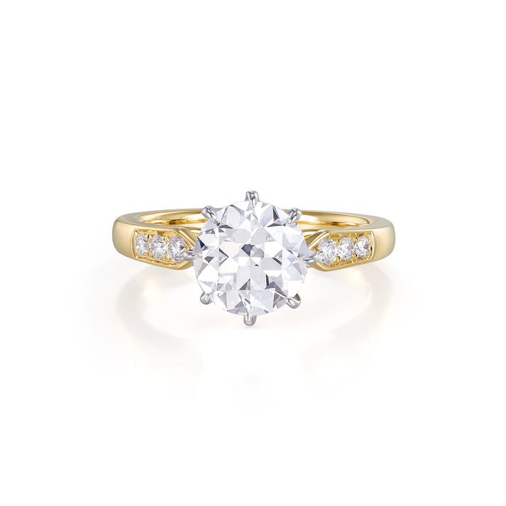 Carmine-Old European Cut Lab Grown Diamond Engagement Ring