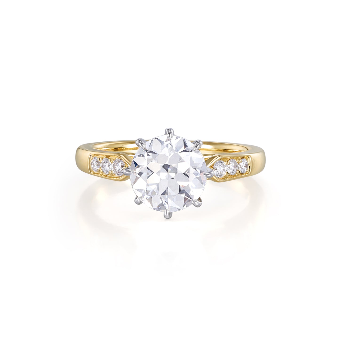 Carmine-Old European Cut Lab Grown Diamond Engagement Ring